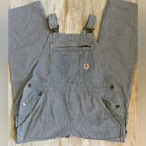 Carhartt Pinstripe Navy and White Womens overalls